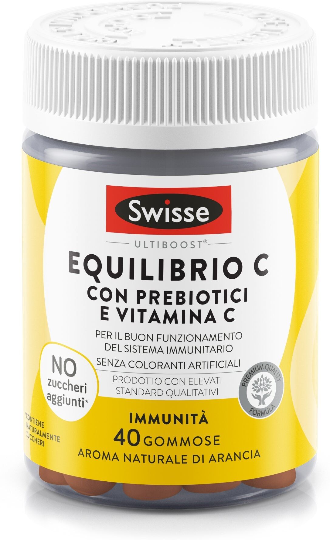 swisse equilibrio c integratore con probiotici e vitamina c 40 gommose