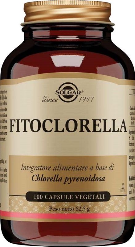 solgar fitoclorella integratore difese immunitarie 100 capsule