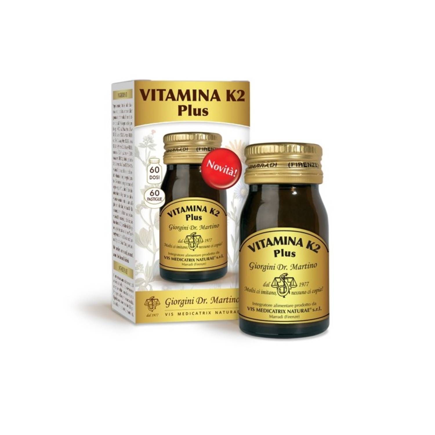 dr. giorgini vitamina k2 plus integratore salute ossa 60 pastiglie