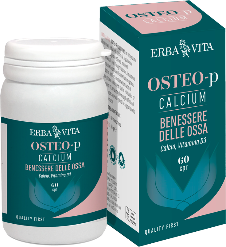 erba vita osteo p calcium integratore ossa menopausa 60 compresse