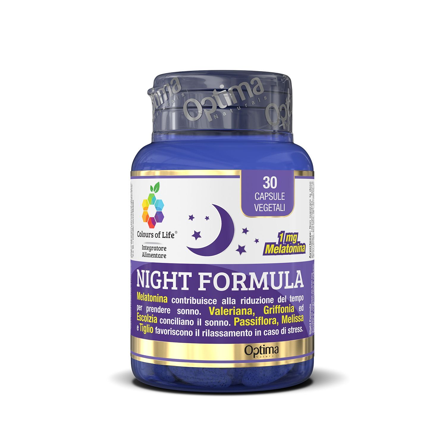 colours of life night formula integratore sonno 30 capsule
