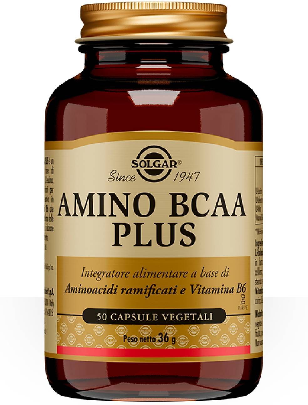 solgar amino bcaa plus integratore di aminoacidi e vitamina b6 50 capsule