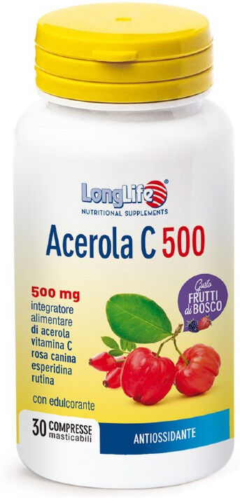 longlife acerola c500 frutti di bosco integratore alimentare 30 compresse