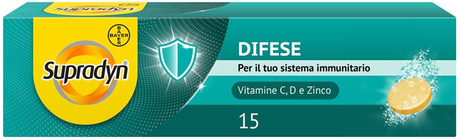 supradyn difese integratore di vitamina c d e zinco 15 compresse effervescenti