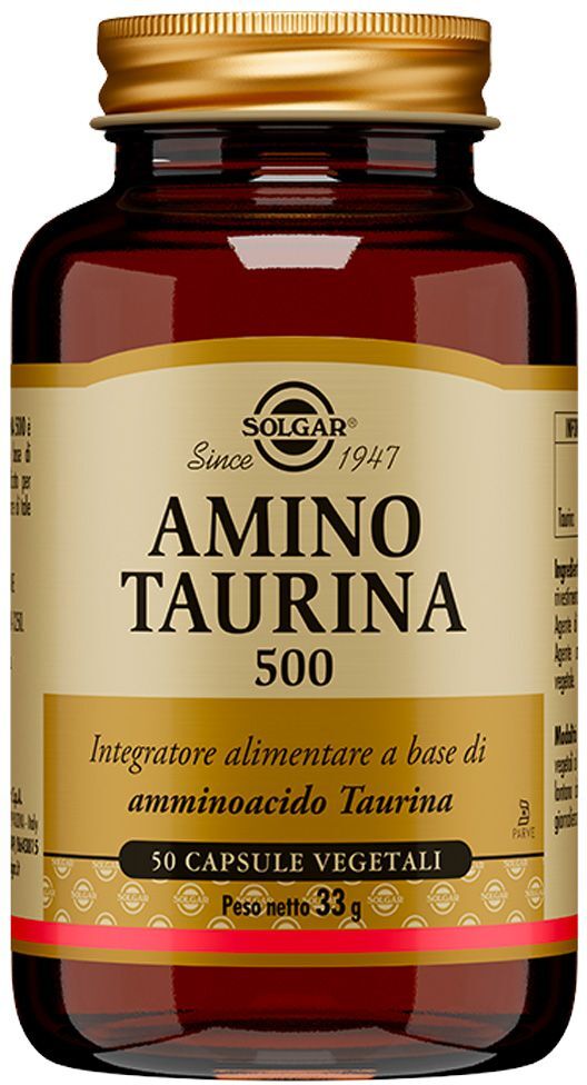 solgar amino taurina 500 integratore polivalente 50 capsule vegetale