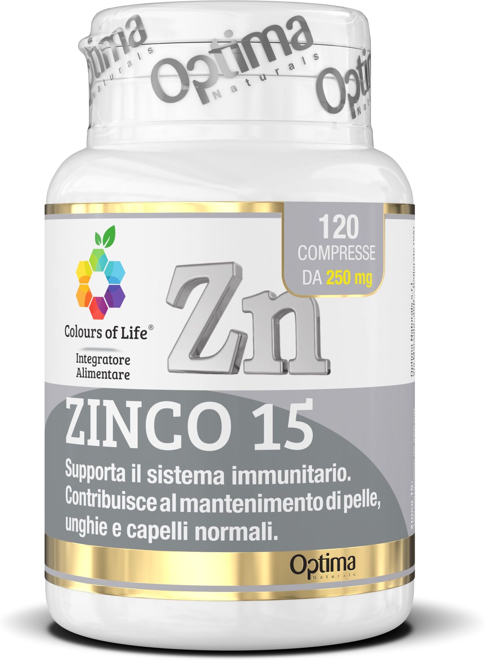 colours of life zinco 15 integratore difese immunitarie 120 compresse