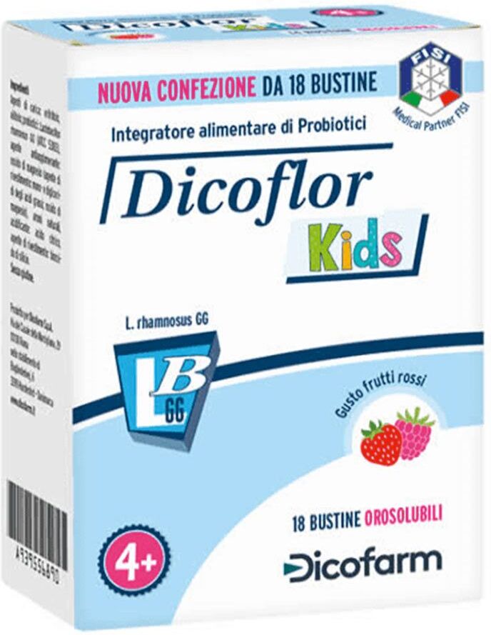 dicoflor kids integratore probiotici bimbi 4+ 18 bustine