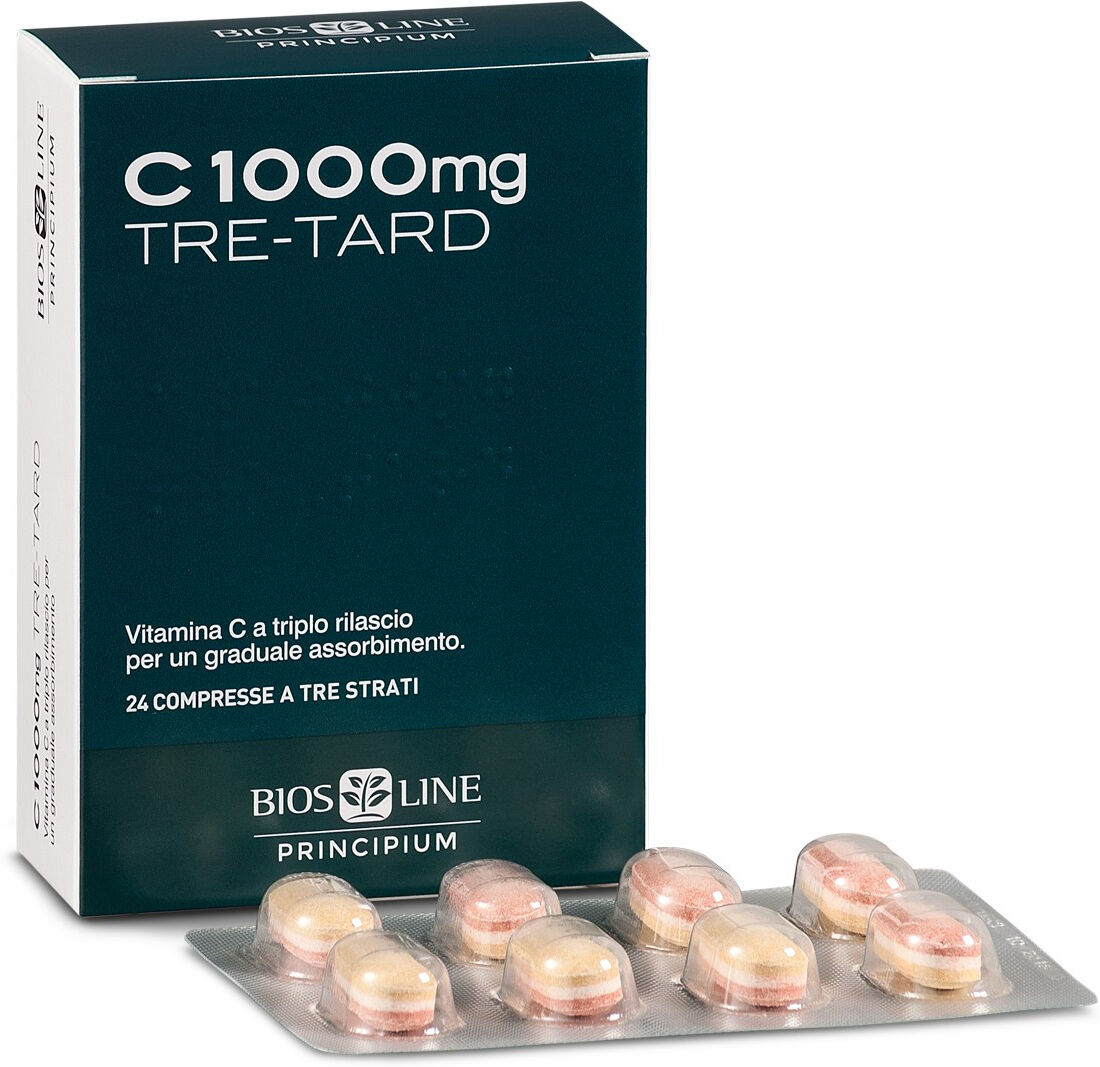 principium bios line c 1000mg tre-tard integratore vitamina c 24 compresse