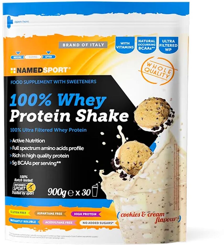 named 100% whey protein shake frullato cookies cream 900g