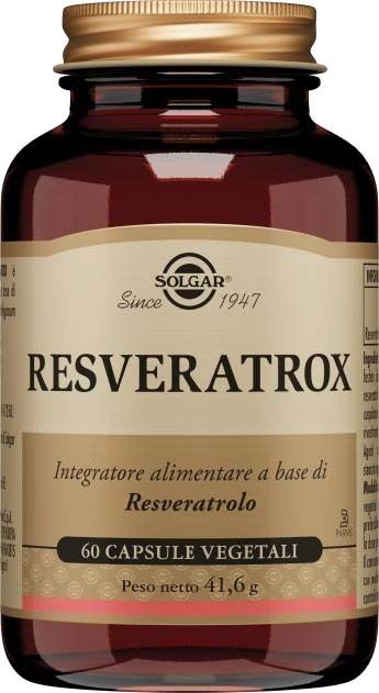 Solgar Resveratrox Integratore A Base Di Resveratrolo 60 Capsule