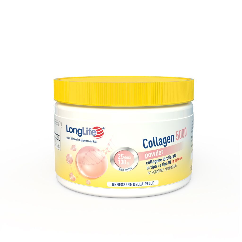 Longlife Collagen 5000 Powder Integratore Collagene Idrolizzato 130g