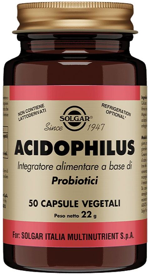 Solgar Acidophilus Integratore Flora Intestinale 50 Capsule Vegetali