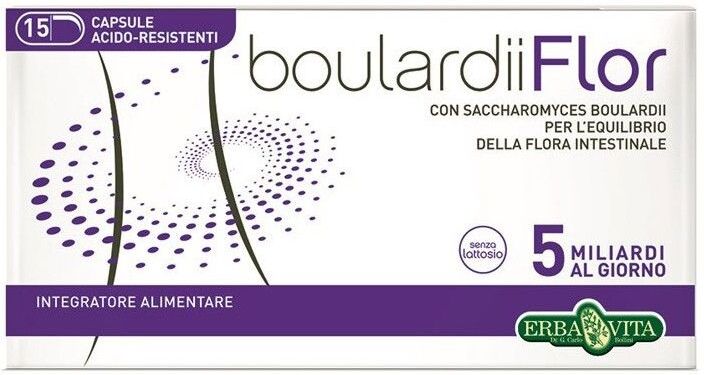 Erba Vita Boulardiiflor Integratore Fermenti Lattici 15 Capsule