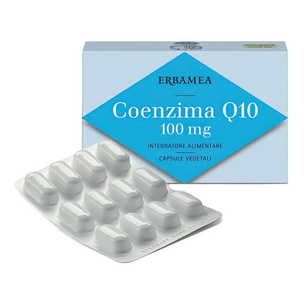 Erbamea Coenzima Q10 100mg Integratore Pelle 25 Capsule