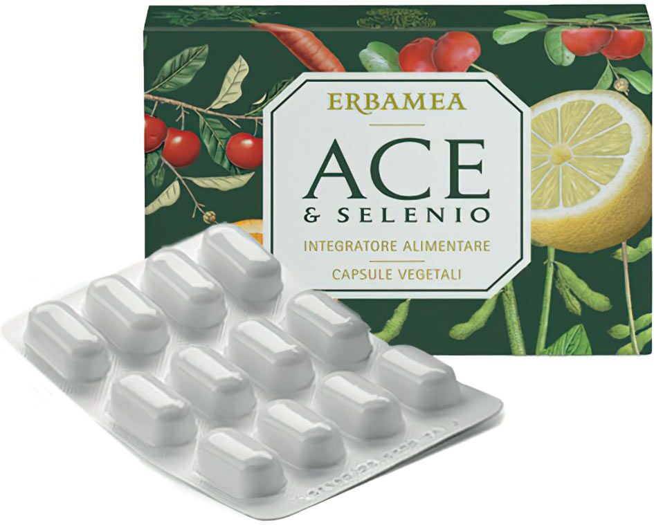 Erbamea Ace E Selenio Integratore Antiossidante 24 Capsule Vegetali