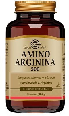 Solgar Amino Arginina 500 Integratore 50 Capsule Vegetale