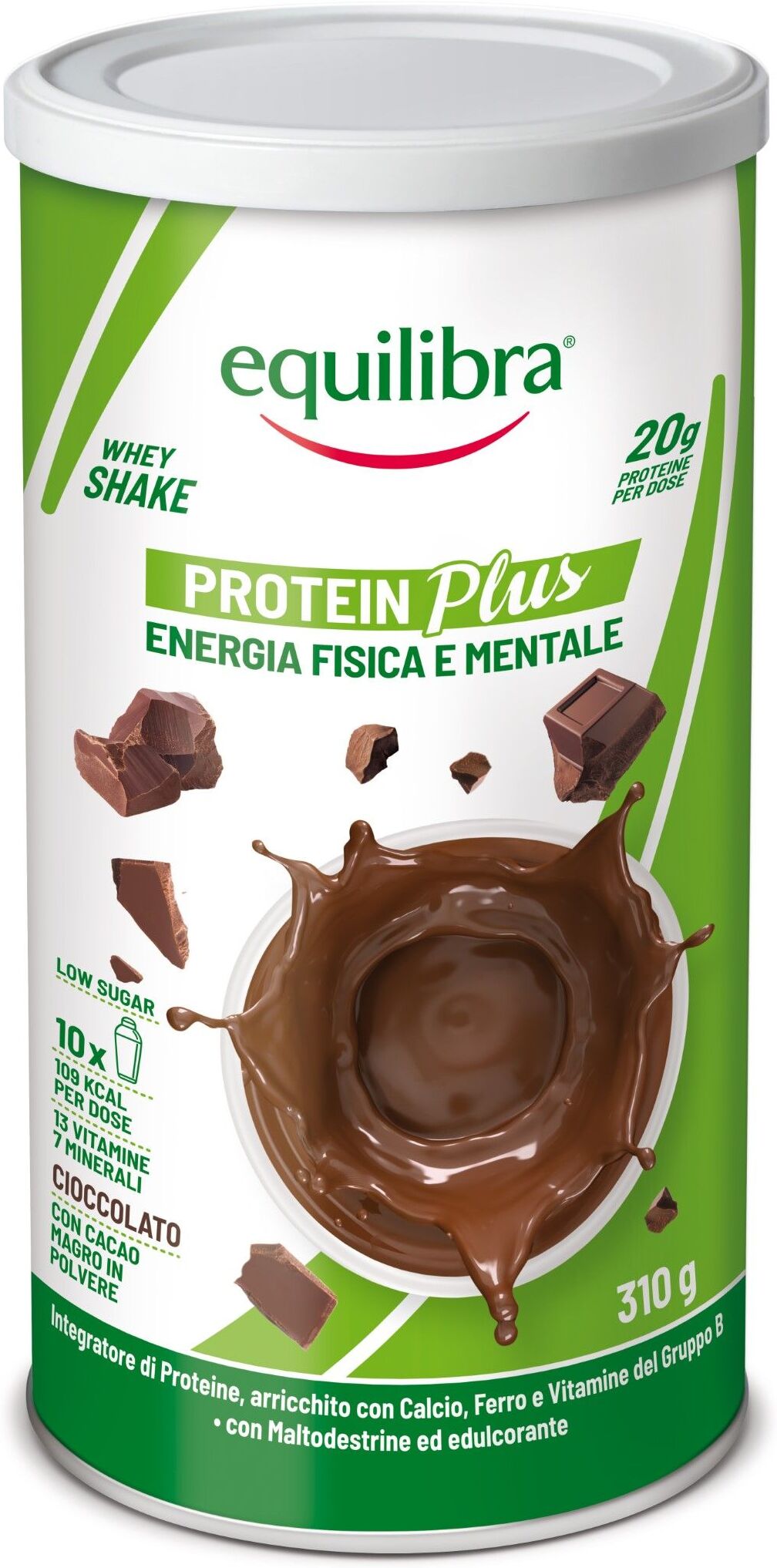 Equilibra Protein Plus Shake Cioccolato Integratore Proteine 310g