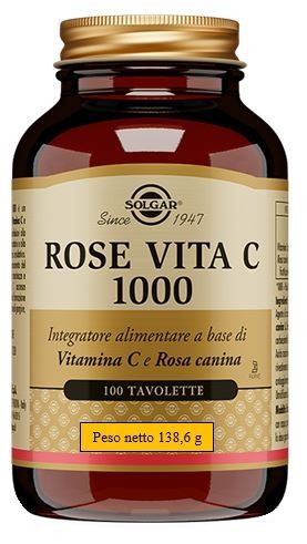 Solgar Rose Vita C 1000 Integratore Difese Immunitarie 100 Tavolette