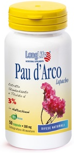 Longlife Pau Darco 3% Integratore Controllo Pressione 60 Capsule