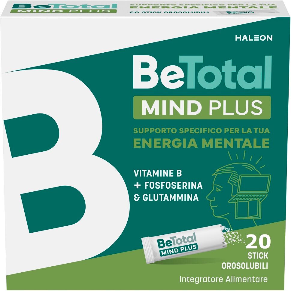 Be-total Mind Plus Integratore Alimentare Vitamina B Fosfoserina Glutammina Stanchezza Mentale 20 Bustine