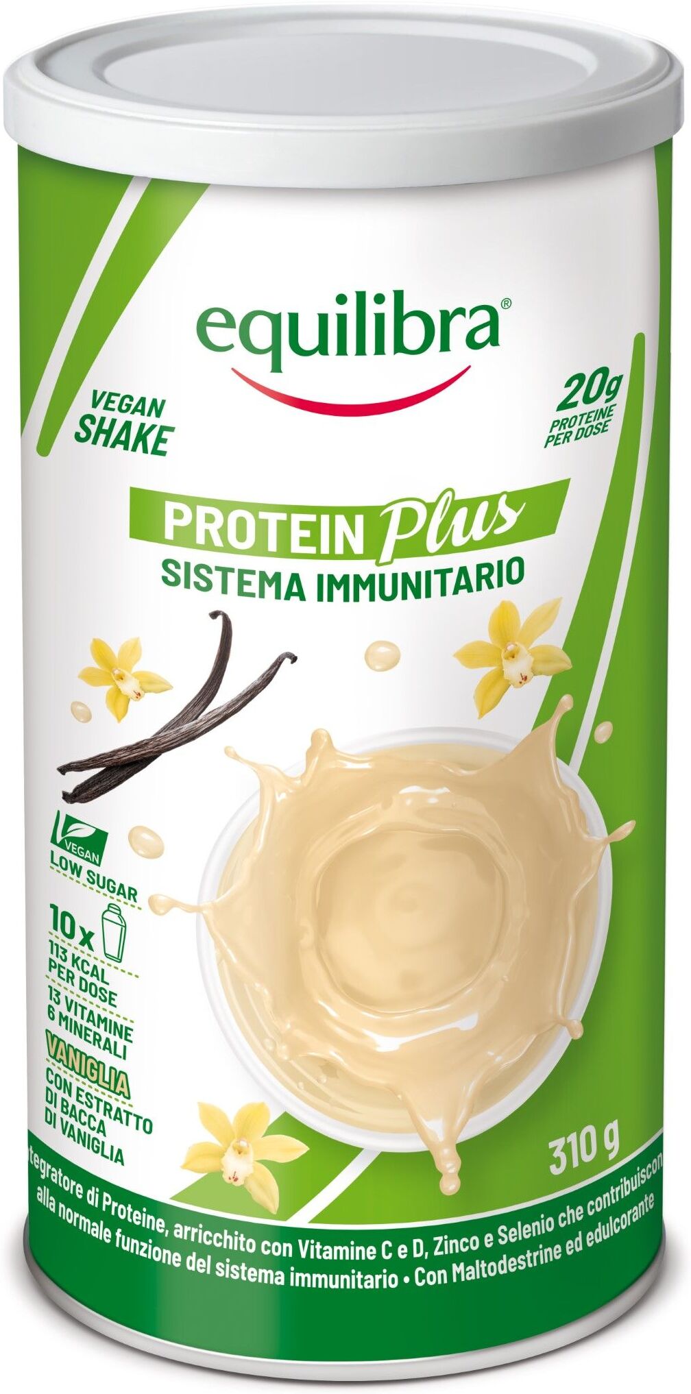 Equilibra Protein Plus Sistema Immunitario Shake Vaniglia 310g