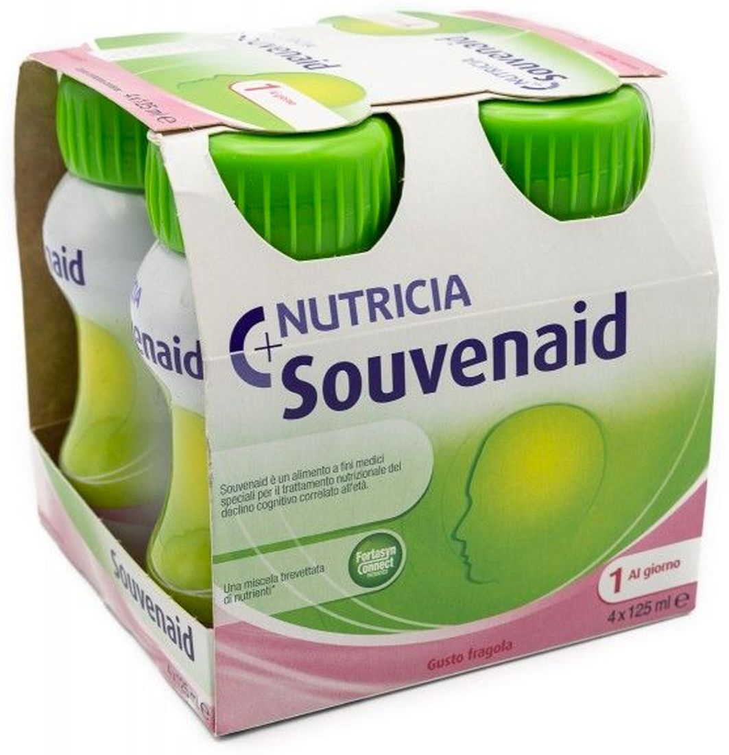 Nutricia Souvenaid Fragola Cluster Alimento Speciale 4 X 125ml