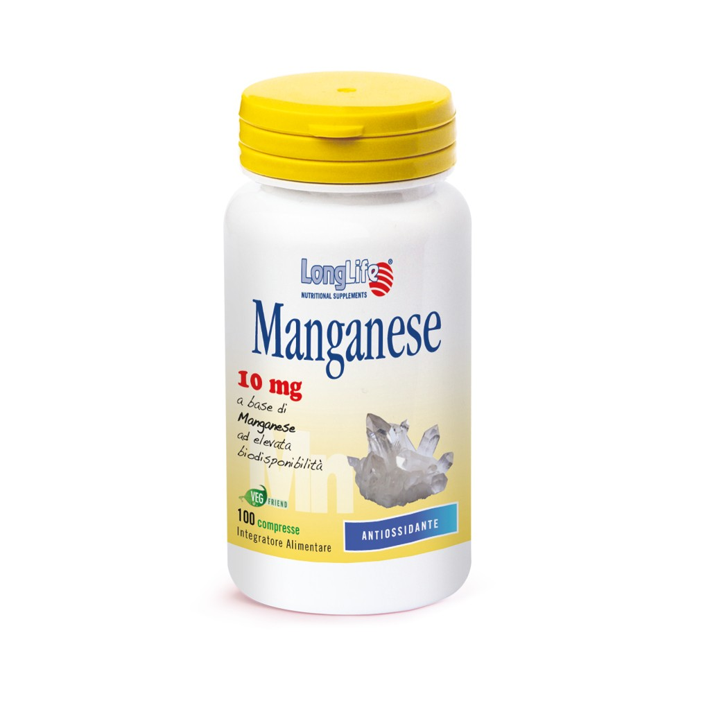 Longlife Manganese 10mg Integratore 100 Compresse