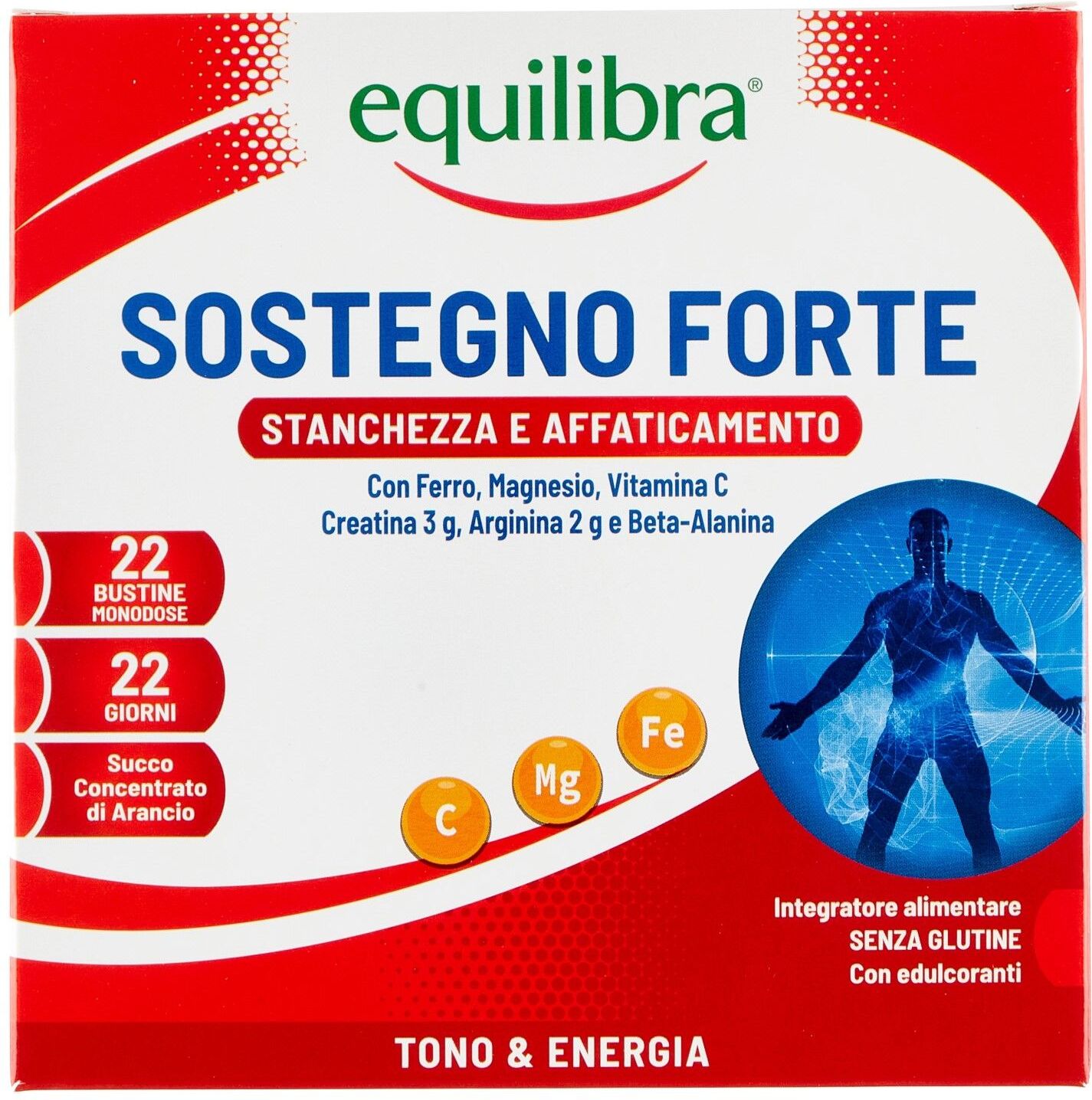 Equilibra Sostegno Forte Integratore Stanchezza E Affaticamento 22 Bustine Monodose