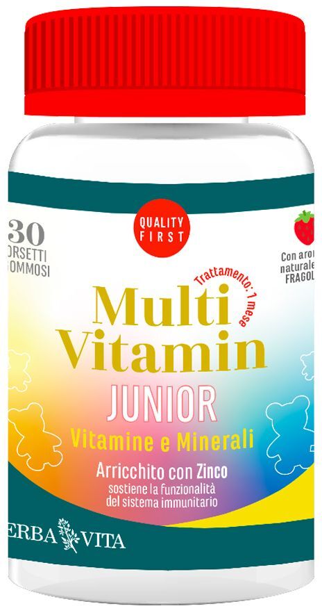 Erba Vita Multi Vitamin Junior Integratore Multivitaminico 30 Confetti Gommosi