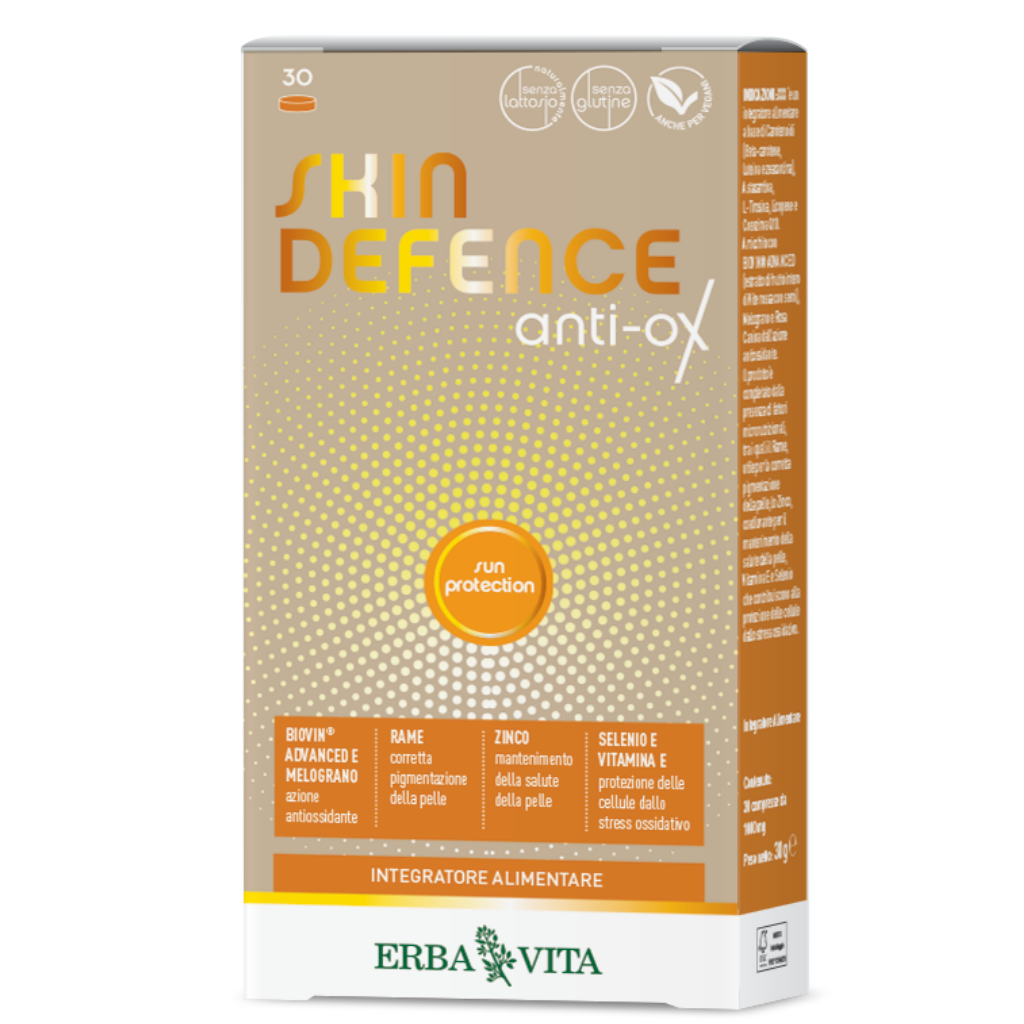 Erba Vita Skin Defence Anti Ox Integratore Pelle 30 Compresse