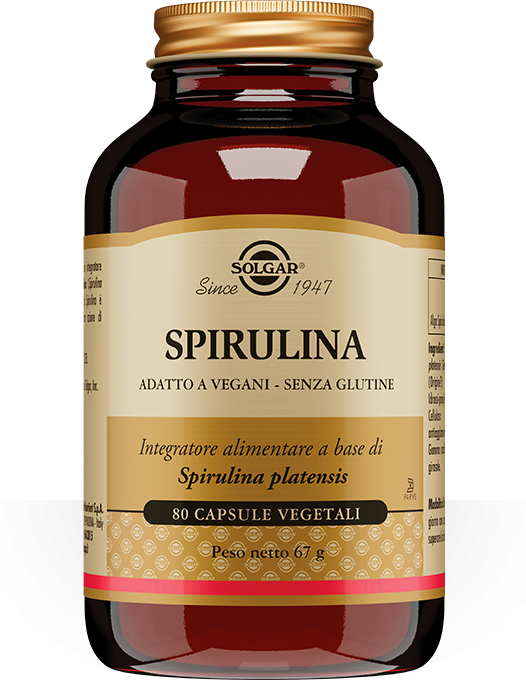 Solgar Spirulina Integratore Difese Immunitarie 80 Capsule Vegetali