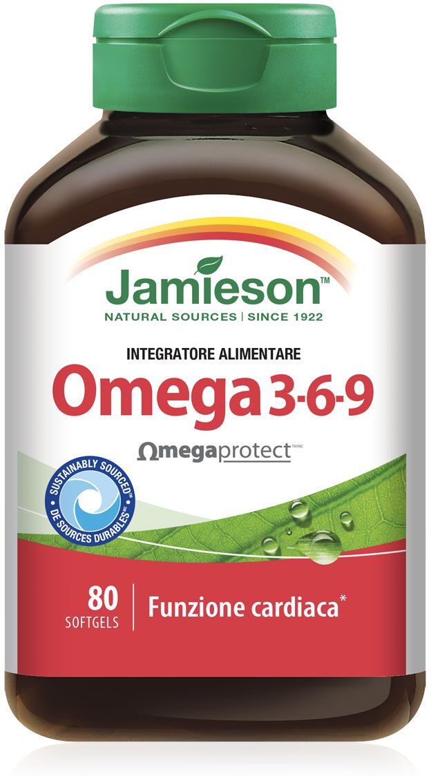 Jamieson Omega 3-6-9 Integratore Funziona Cardiaca 80 Perle