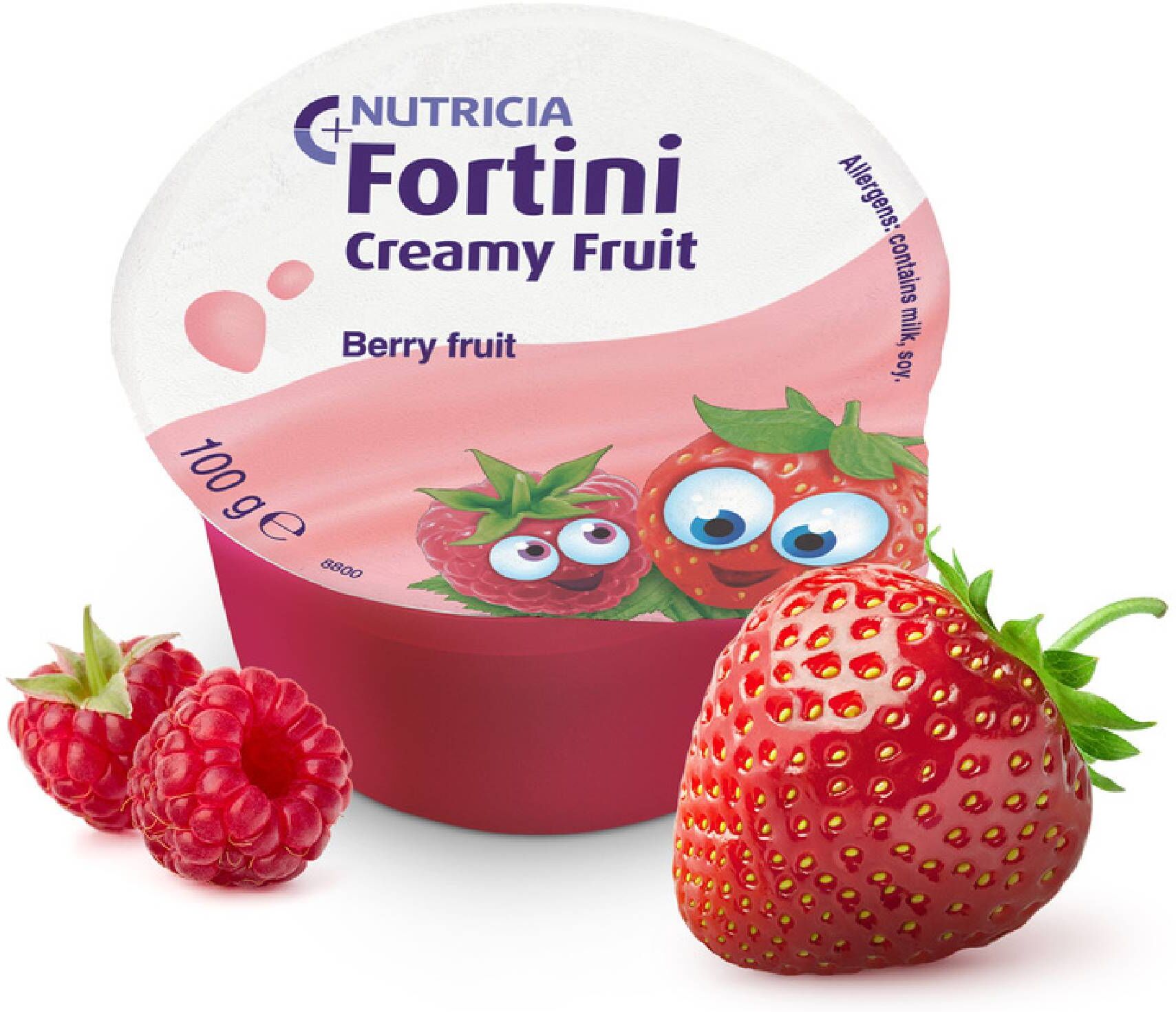 Nutricia Fortini Creamy Fruit Multi Fibre Frutti Rossi 4x100g