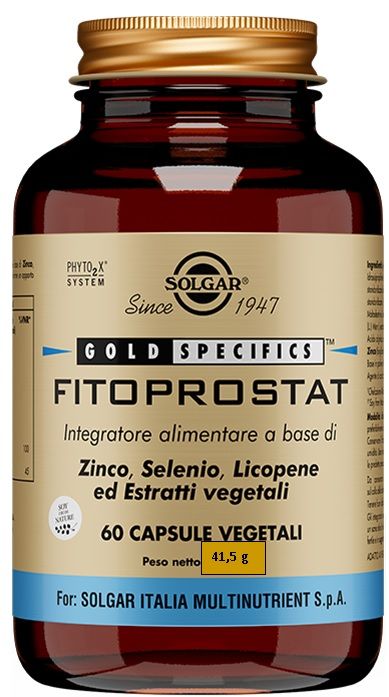 Solgar Fitoprostat Integratore Zinco Selenio Licopene Estratti Vegetali 60 Capsule