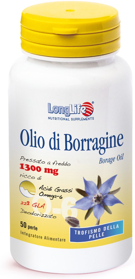 Longlife Olio Di Borragine 1300mg Integratore Pelle 50 Perle