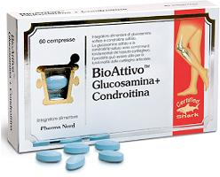 Pharma Nord Bioattivo Glucosamina + Condroitina Integratore Salute Articolare 60 Compresse