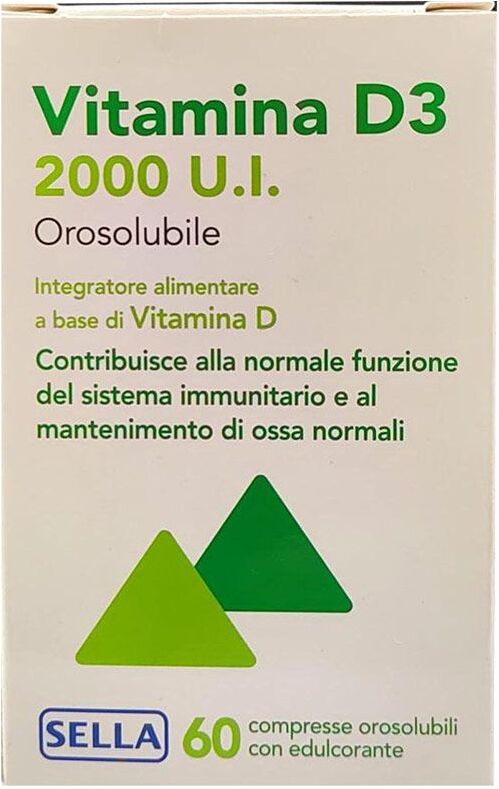 Sella Vitamina D3 2000ui Orosolubile Integratore Ossa 60 Compresse