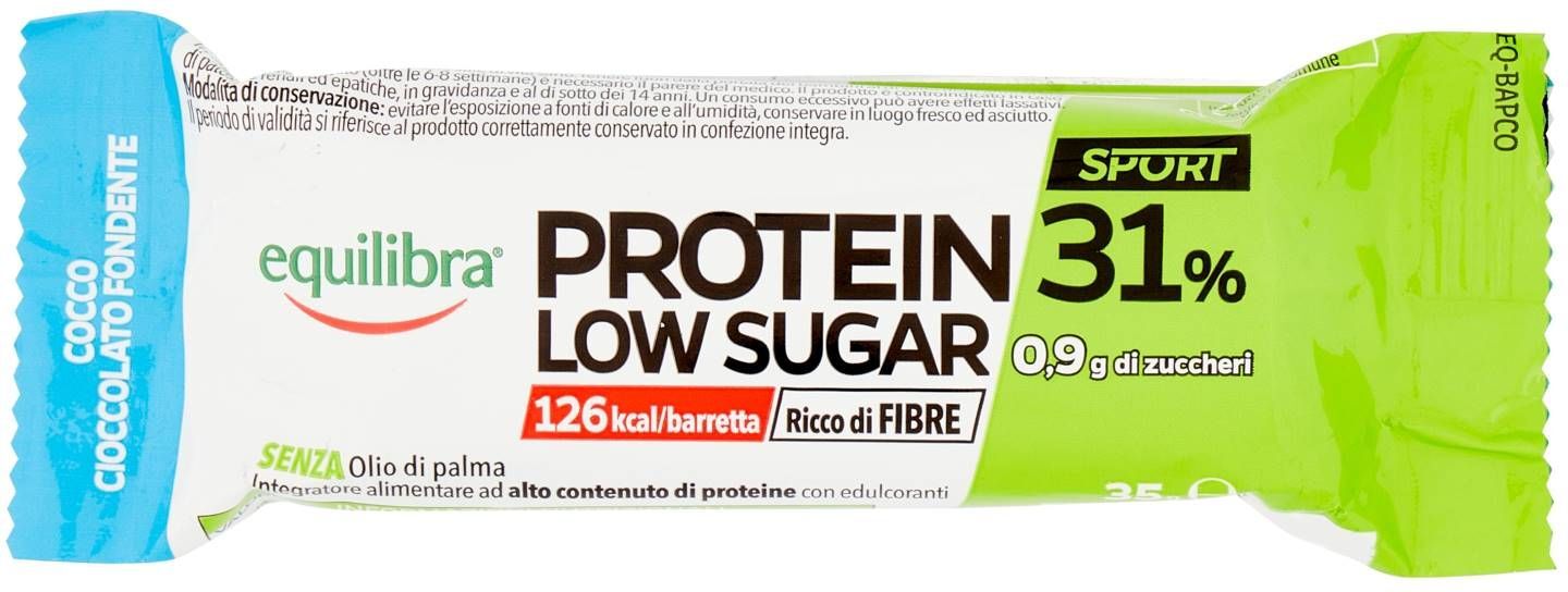 Equilibra Protein 31% Low Sugar Cocco E Cioccolato Fondente 35g