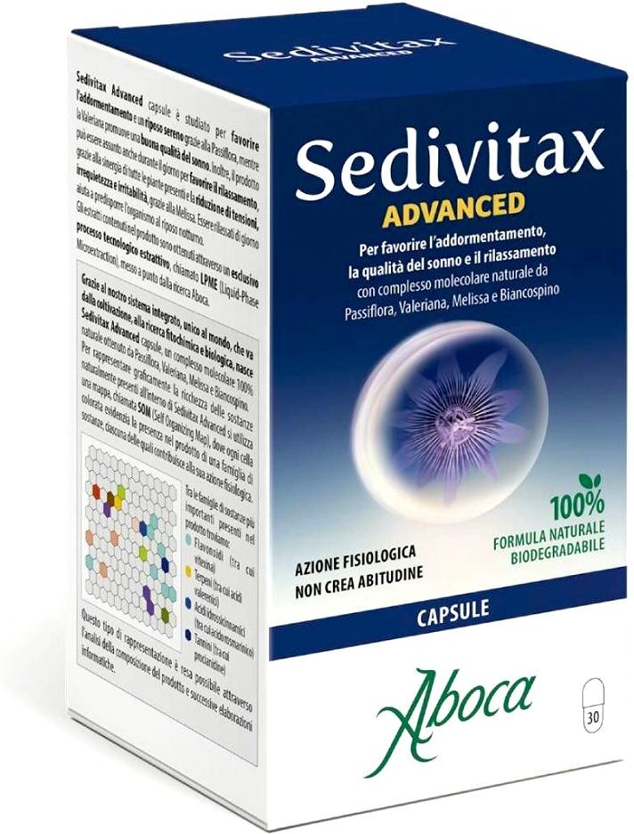 Aboca Sedivitax Advanced Integratore Sonno 30 Capsule