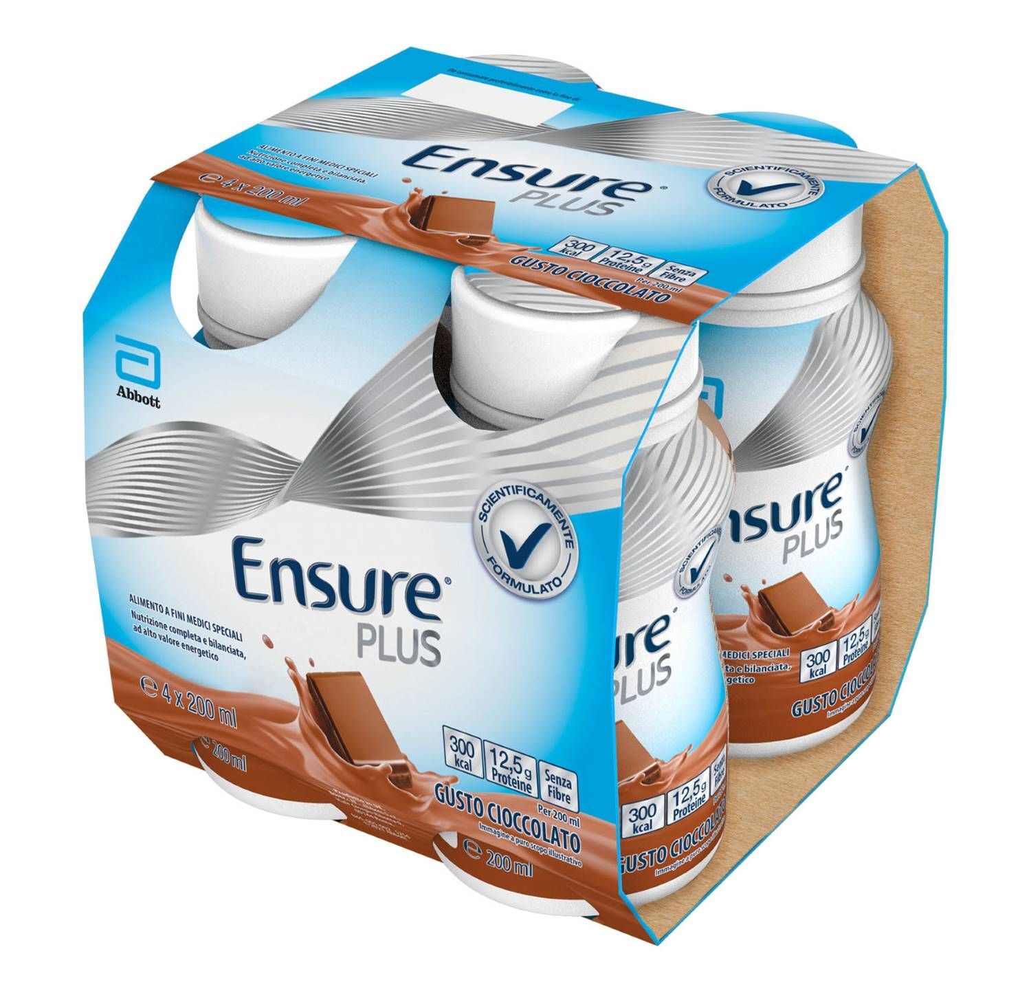 Ensure Plus Alimento Proteico Cioccolato 4x200ml