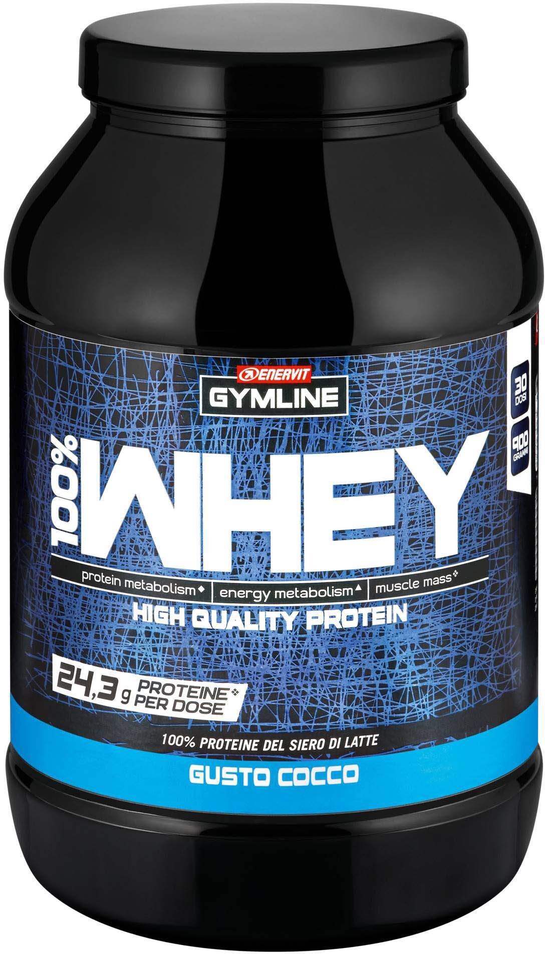 Enervit Gymline 100% Whey Protein Gusto Cocco 900g