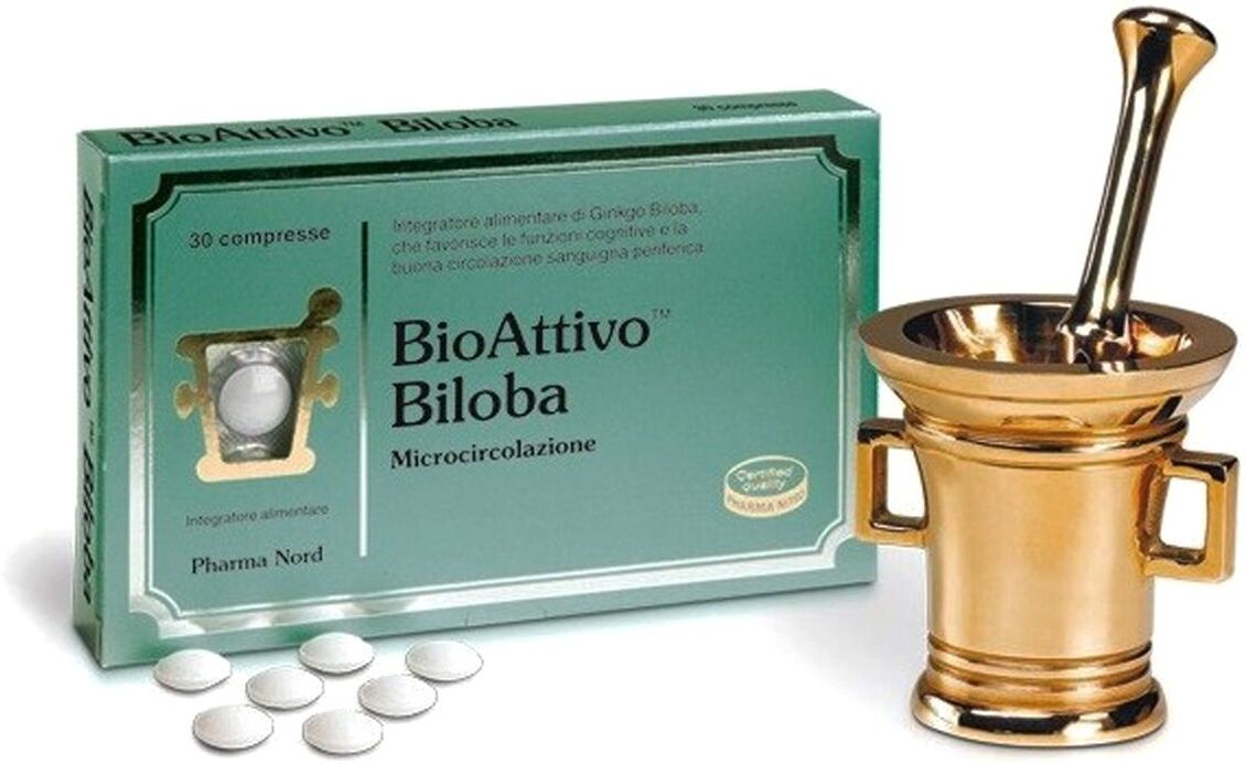 Pharma Nord Bioattivo Biloba Integratore Anti Invecchiamento 30 Compresse