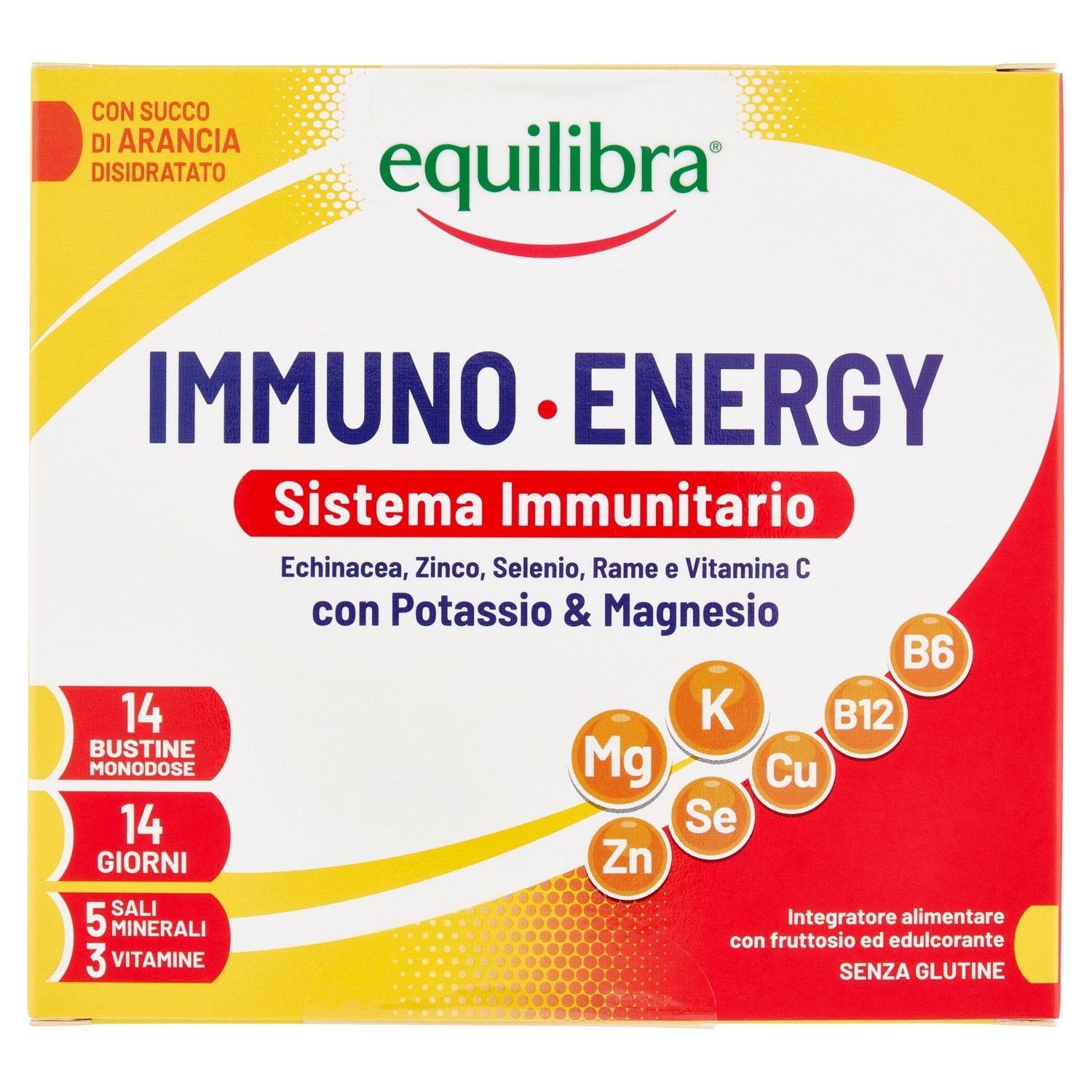 Equilibra Immuno Energy Integratore Potassio E Magnesio 14 Bustine Monodose