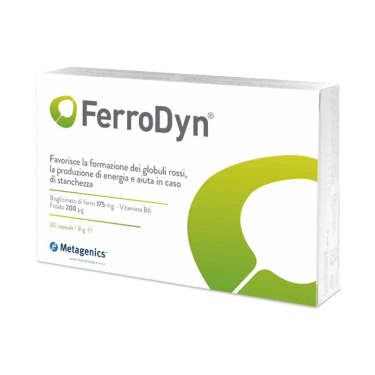 Metagenics Ferrodyn Hi Integratore Ferro 30 Capsule