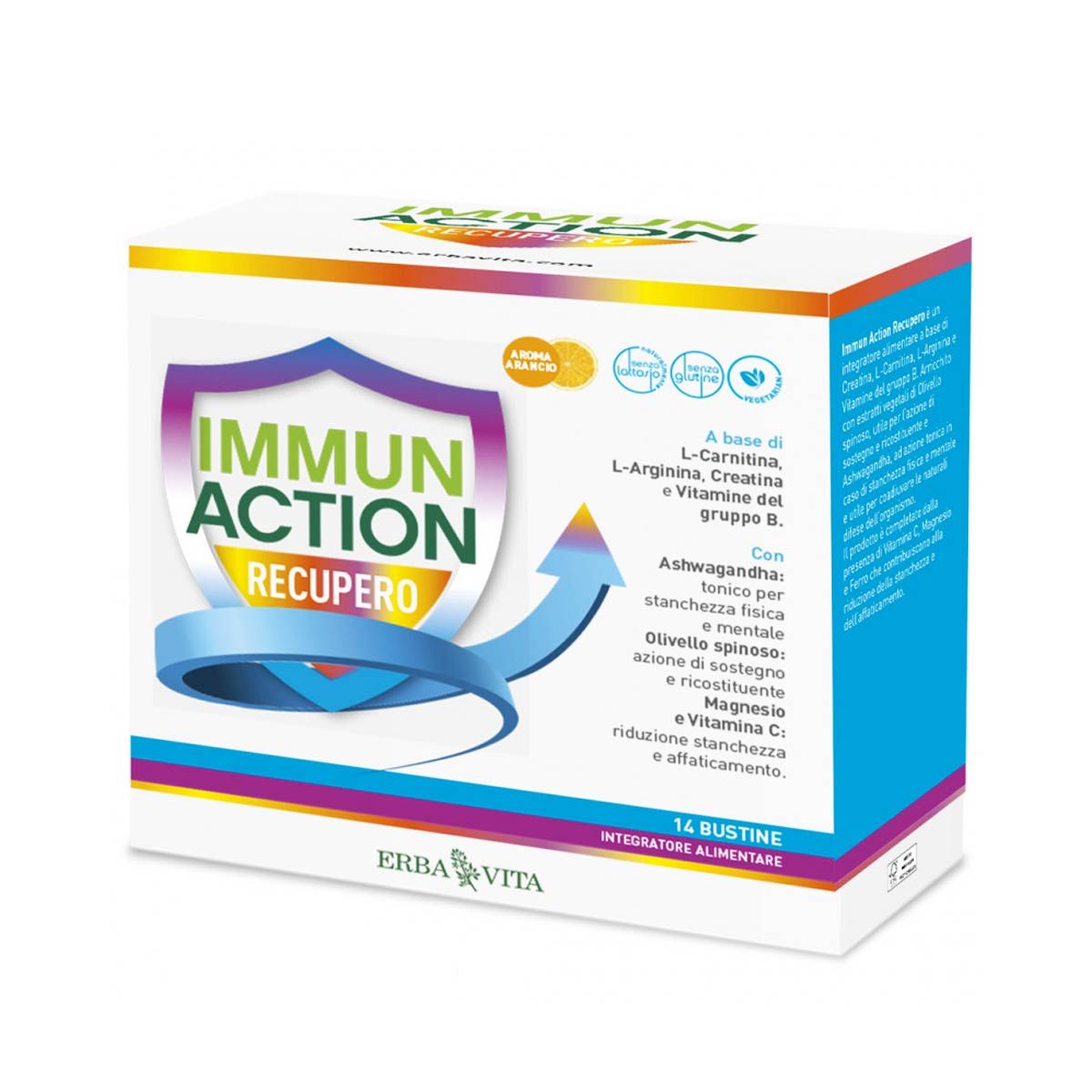 Erba Vita Immun Action Recupero Integratore Difese Immunitarie 14 Bustine