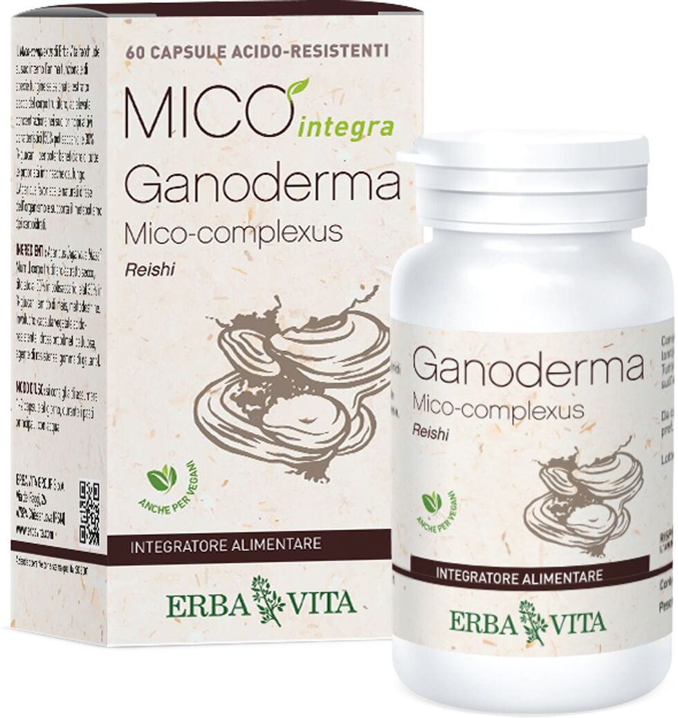 Erba Vita Ganoderma Micò Integra Integratore Difese Immunitarie 60 Compresse