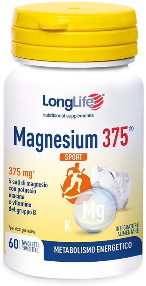 Longlife Magnesium 375 Sport Integratore Sali Minerali 60 Tavolette