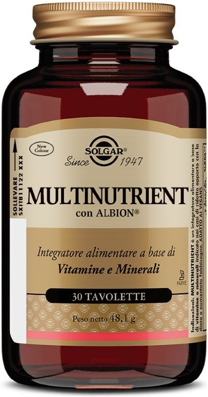 Solgar Multinutrient Con Albion Integratore Vitamine E Minerali 30 Tavolette