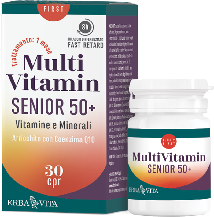 Erba Vita Multi Vitamin Senior 50+ Integratore Multivitaminico 30 Compresse