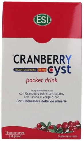 Esi Cranberry Cyst Pocket Drink 16 Bustine